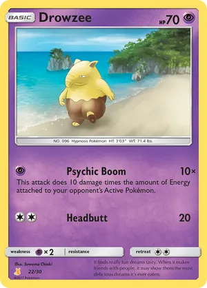 Drowzee #22 Drowzee - Sun & Moon Trainer Kit Alolan Raichu - #22 - Pokemon TCG card