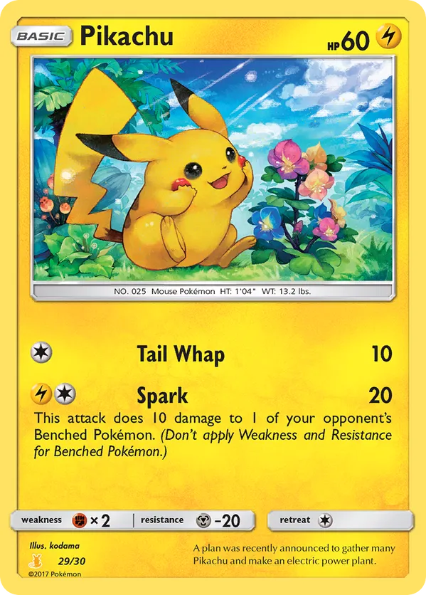 Pikachu - Sun & Moon Trainer Kit Alolan Raichu - #29 - Pokemon TCG card