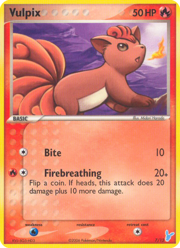 Vulpix - EX Trainer Kit 2 Minun - #7 - Pokemon TCG card