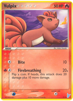 Vulpix - EX Trainer Kit 2 Minun - #7 - Pokemon TCG card