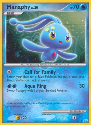 Manaphy - DP Trainer Kit Manaphy - #4 - Pokemon TCG card