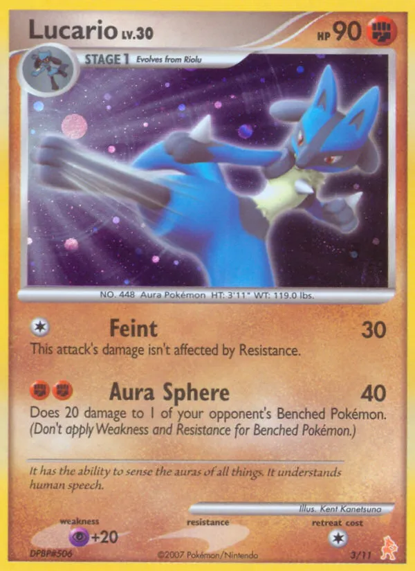 Lucario - DP Trainer Kit Lucario - #3 - Pokemon TCG card