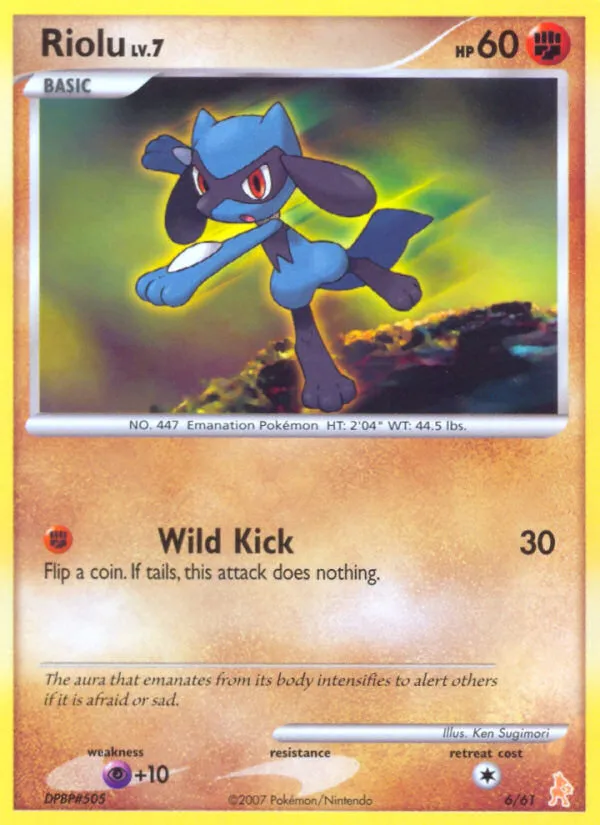 Riolu - DP Trainer Kit Lucario - #6 - Pokemon TCG card