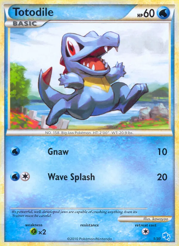 Totodile - HGSS Trainer Kit Gyarados - #1 - Pokemon TCG card