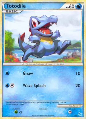 Totodile - HGSS Trainer Kit Gyarados - #1 - Pokemon TCG card