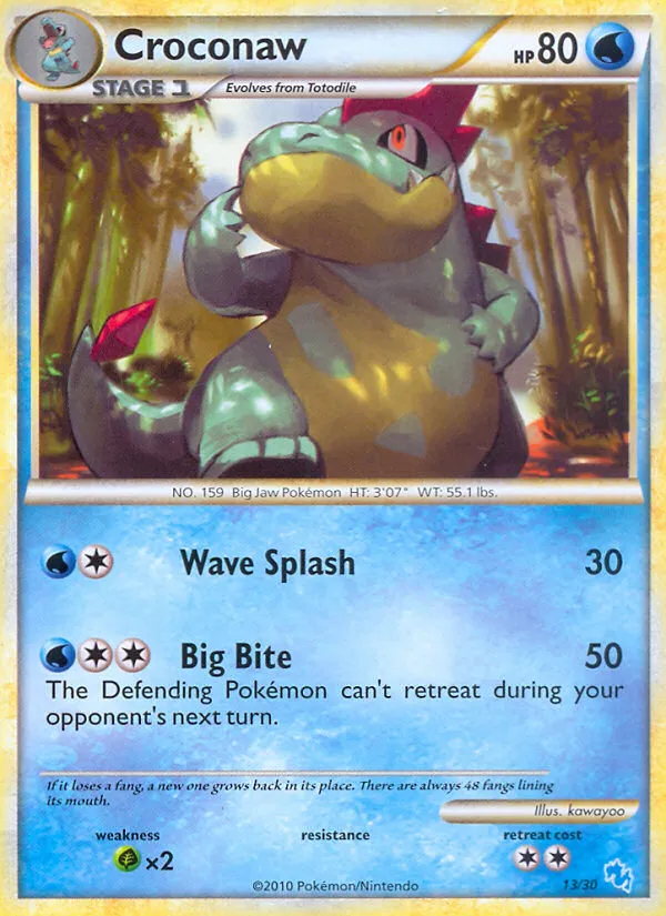 Croconaw - HGSS Trainer Kit Gyarados - #13 - Pokemon TCG card