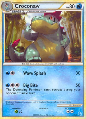 Croconaw #13 Croconaw - HGSS Trainer Kit Gyarados - #13 - Pokemon TCG card