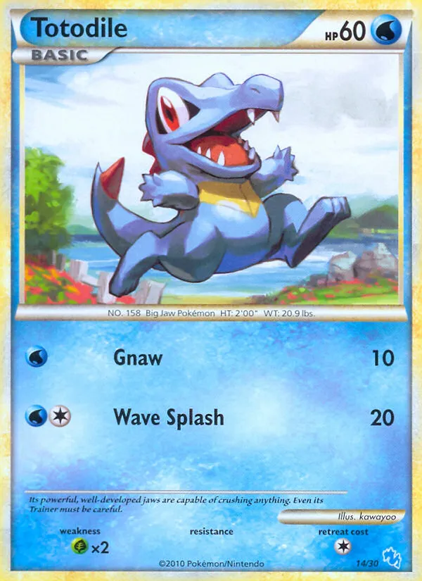 Totodile - HGSS Trainer Kit Gyarados - #14 - Pokemon TCG card