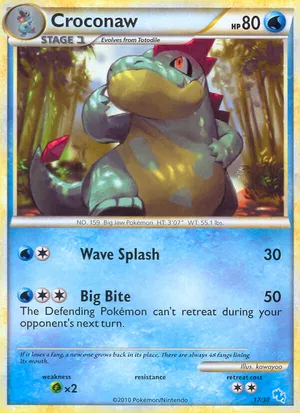 Croconaw #17 Croconaw - HGSS Trainer Kit Gyarados - #17 - Pokemon TCG card