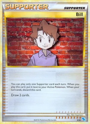 Bill - HGSS Trainer Kit Gyarados - #5 - Pokemon TCG card