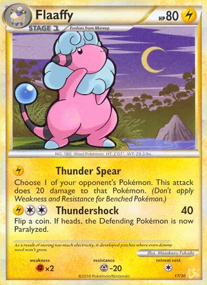 Flaaffy #17 Flaaffy - HGSS Trainer Kit Raichu - #17 - Pokemon TCG card