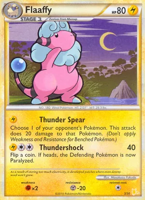 Flaaffy - HGSS Trainer Kit Raichu - #3 - Pokemon TCG card