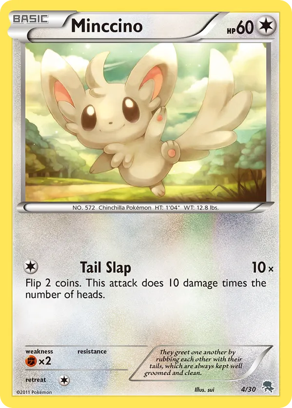 Minccino - Black & White Trainer Kit Zoroark - #4 - Pokemon TCG card