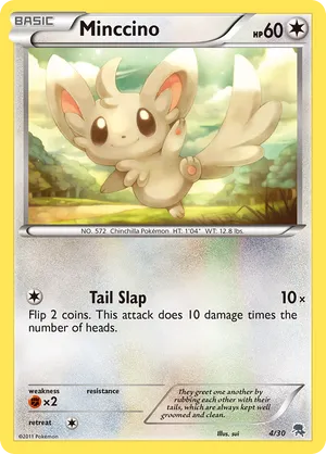 Minccino #4 Minccino - Black & White Trainer Kit Zoroark - #4 - Pokemon TCG card