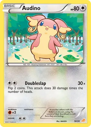 Audino - Black & White Trainer Kit Excadrill - #18 - Pokemon TCG card