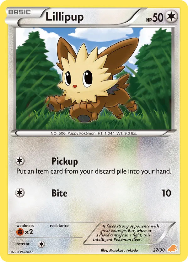 Lillipup - Black & White Trainer Kit Excadrill - #27 - Pokemon TCG card