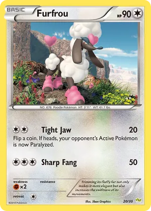Furfrou #20 Furfrou - XY Trainer Kit Noivern - #20 - Pokemon TCG card