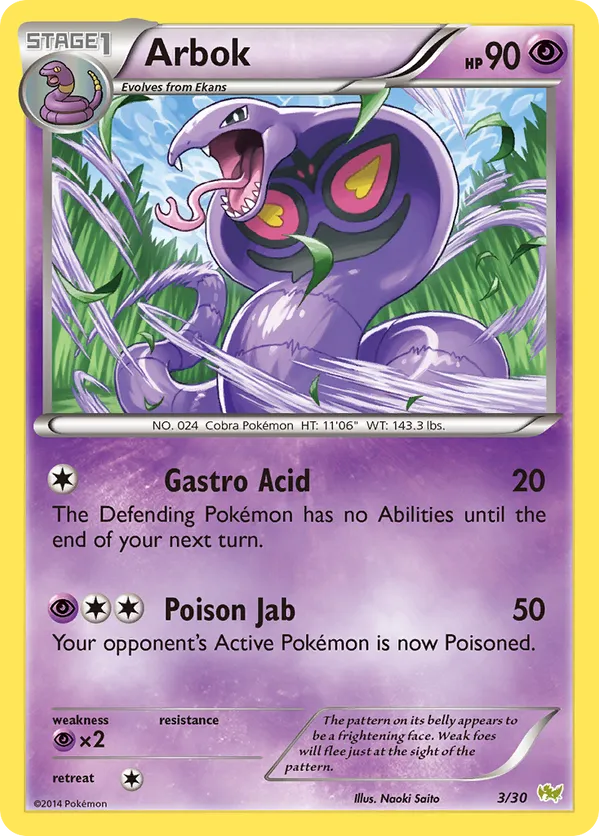 Arbok - XY Trainer Kit Noivern - #3 - Pokemon TCG card