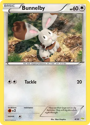 Bunnelby #4 Bunnelby - XY Trainer Kit Noivern - #4 - Pokemon TCG card