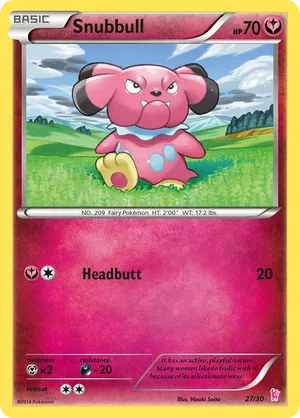Snubbull - XY Trainer Kit Sylveon - #27 - Pokemon TCG card