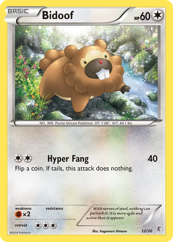 Bidoof - XY Trainer Kit Bisharp - #12 - Pokemon TCG card