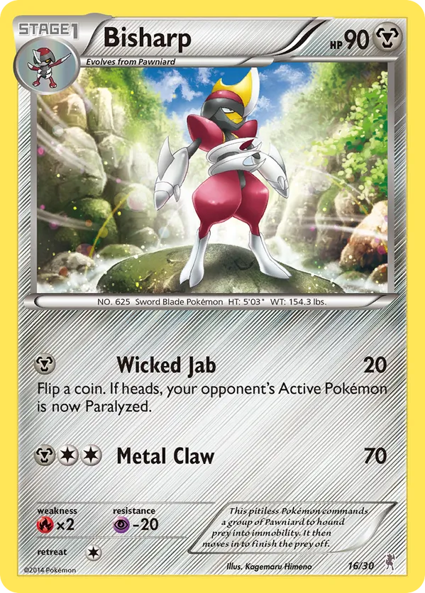 Bisharp - XY Trainer Kit Bisharp - #16 - Pokemon TCG card