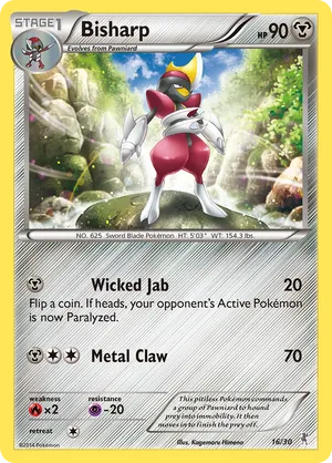 Bisharp #16 Bisharp - XY Trainer Kit Bisharp - #16 - Pokemon TCG card