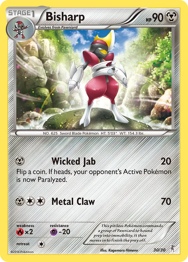 Bisharp - XY Trainer Kit Bisharp - #30 - Pokemon TCG card