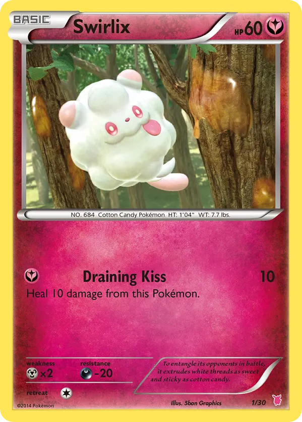Swirlix - XY Trainer Kit Wigglytuff - #1 - Pokemon TCG card
