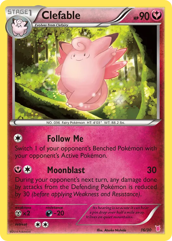 Clefable - XY Trainer Kit Wigglytuff - #16 - Pokemon TCG card