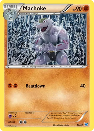 Machoke #14 Machoke - XY Trainer Kit Latios - #14 - Pokemon TCG card