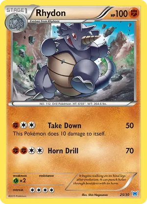 Rhydon #25 Rhydon - XY Trainer Kit Latios - #25 - Pokemon TCG card