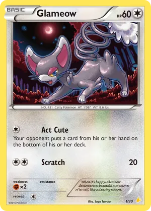 Glameow - XY Trainer Kit Pikachu Libre - #1 - Pokemon TCG card