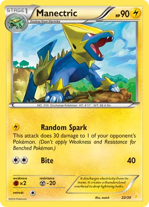 Manectric #22 Manectric - XY Trainer Kit Pikachu Libre - #22 - Pokemon TCG card