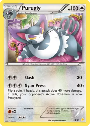 Purugly - XY Trainer Kit Pikachu Libre - #24 - Pokemon TCG card