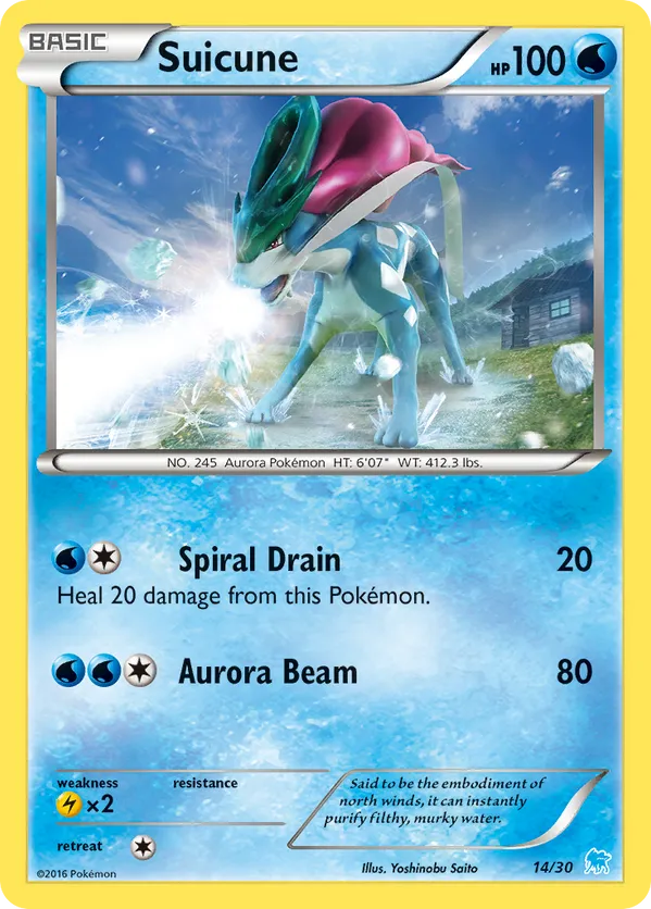 Suicune - XY Trainer Kit Suicune - #14 - Pokemon TCG card
