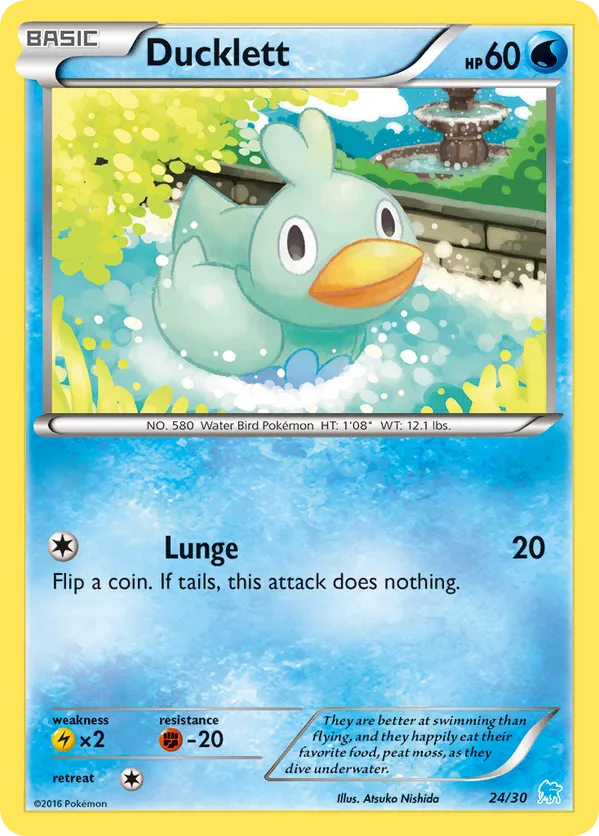 Ducklett - XY Trainer Kit Suicune - #24 - Pokemon TCG card
