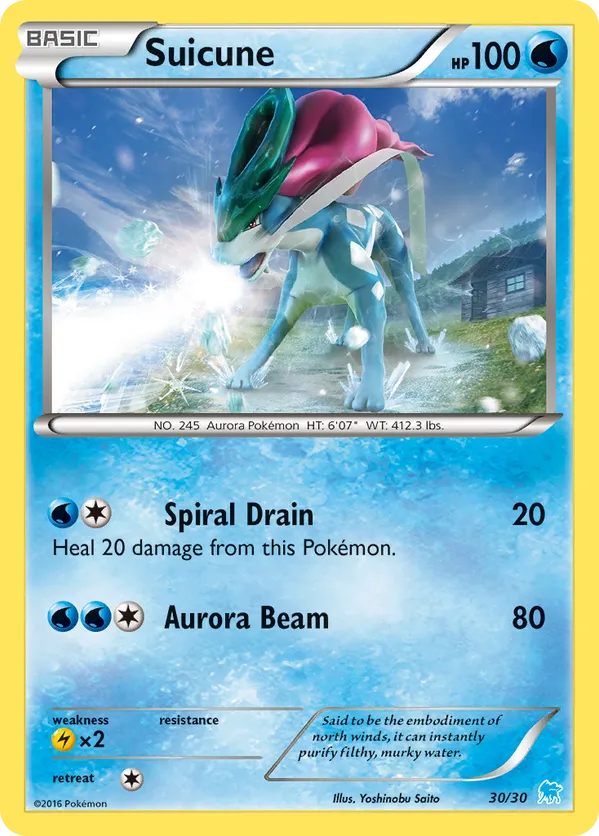Suicune - XY Trainer Kit Suicune - #30 - Pokemon TCG card