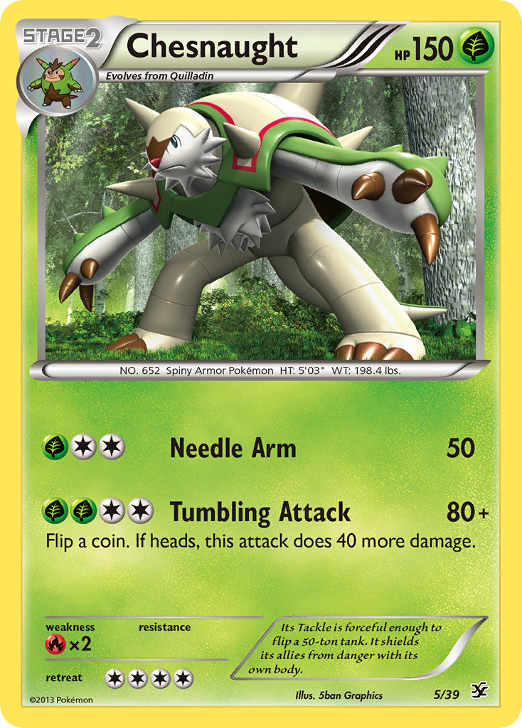 Chesnaught - Kalos Starter Set - #5 - Pokemon TCG card