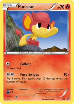 Pansear #7 Pansear - Kalos Starter Set - #7 - Pokemon TCG card