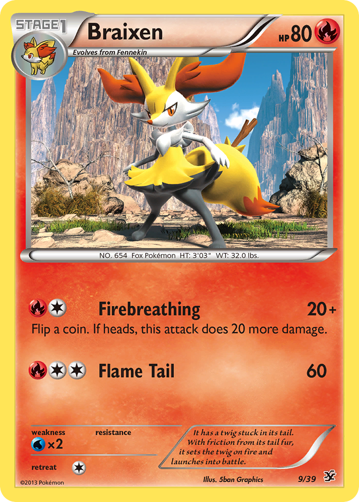Braixen - Kalos Starter Set - #9 - Pokemon TCG card