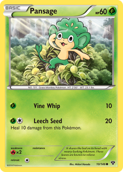 Pansage - XY - #10 - Pokemon TCG card