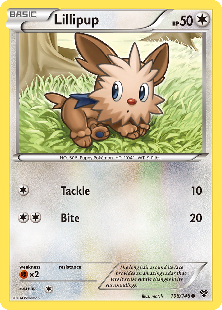 Lillipup - XY - #108 - Pokemon TCG card