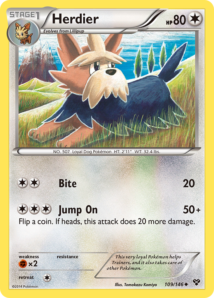 Herdier - XY - #109 - Pokemon TCG card