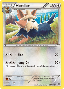 Herdier - XY - #109 - Pokemon TCG card