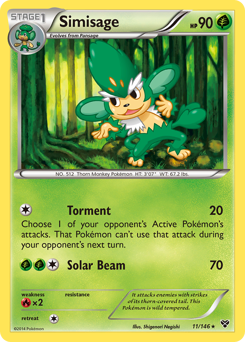 Simisage #11 Simisage - XY - #11 - Pokemon TCG card