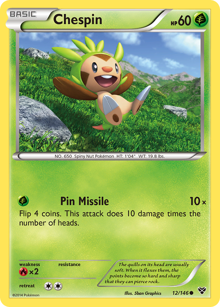 Chespin - XY - #12 - Pokemon TCG card