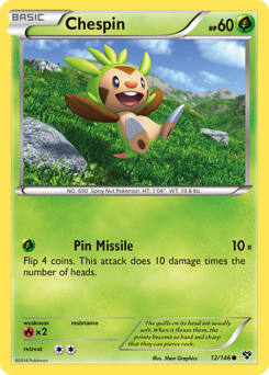 Chespin - XY - #12 - Pokemon TCG card