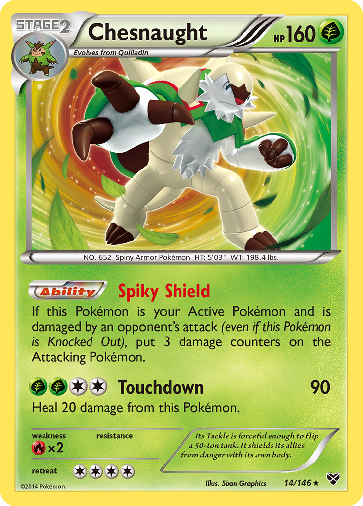 Chesnaught - XY - #14 - Pokemon TCG card