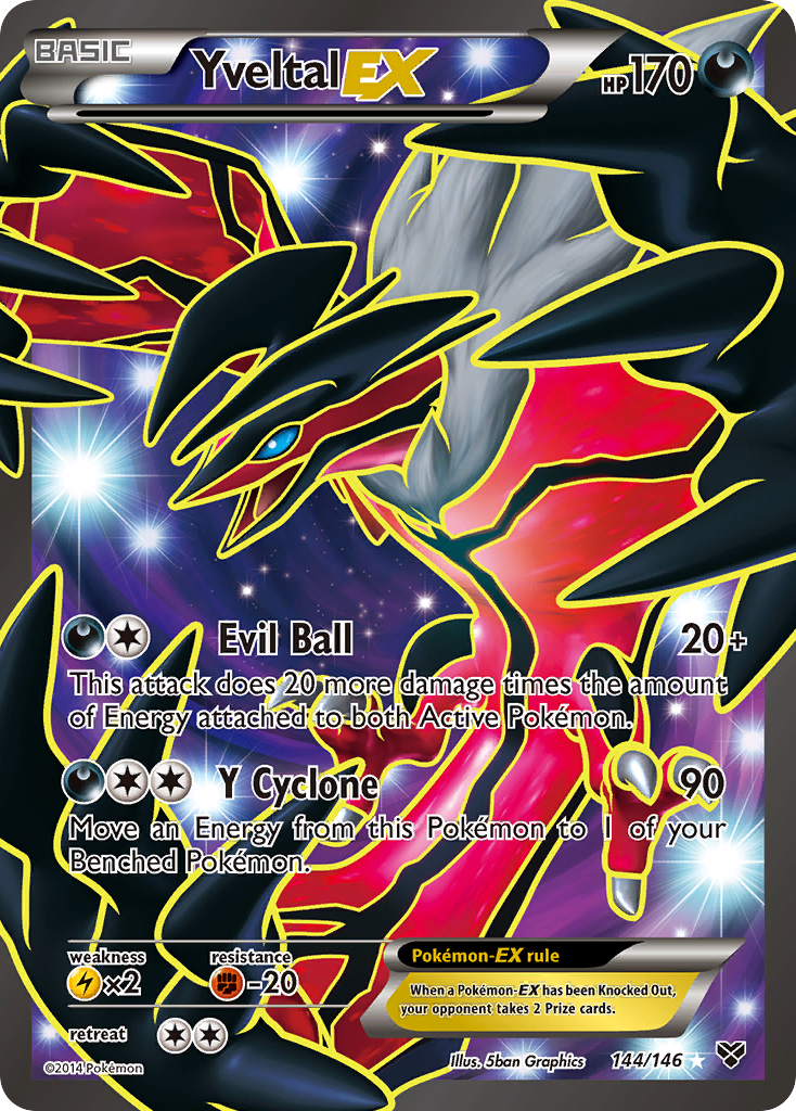 Yveltal-EX - XY - #144 - Pokemon TCG card